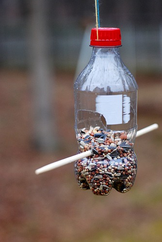 Food Dispenser made out of Plastic Bottles