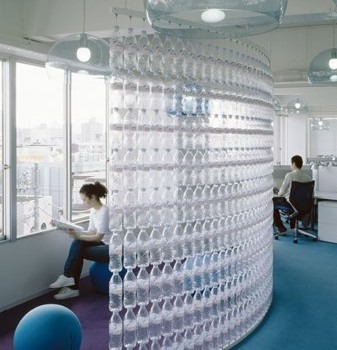 Walls made out of plastic bottles