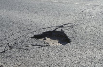 Potholes on roads